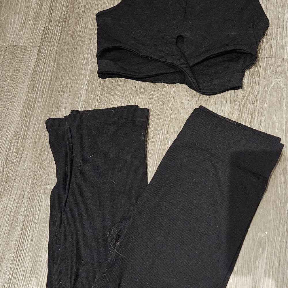 Black Two-Piece Activewear Set